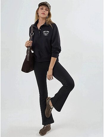Sweat-shirt à col polo, manches longues et coupe décontractée busem