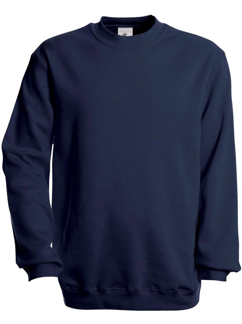 Sweat-shirt à col ras du cou unisex set in modern cut - b and c Bleu marine - Kiabi