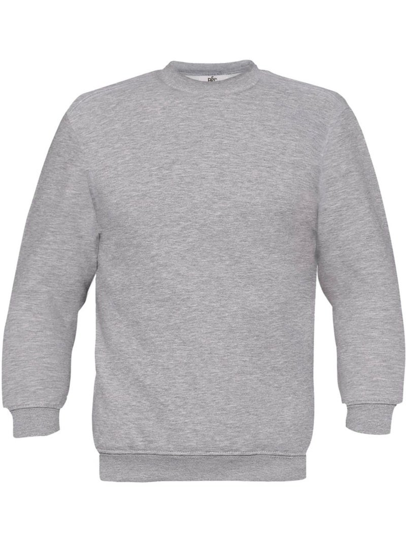 Sweat-shirt à col ras du cou unisex set in modern cut - b and c Gris - Kiabi