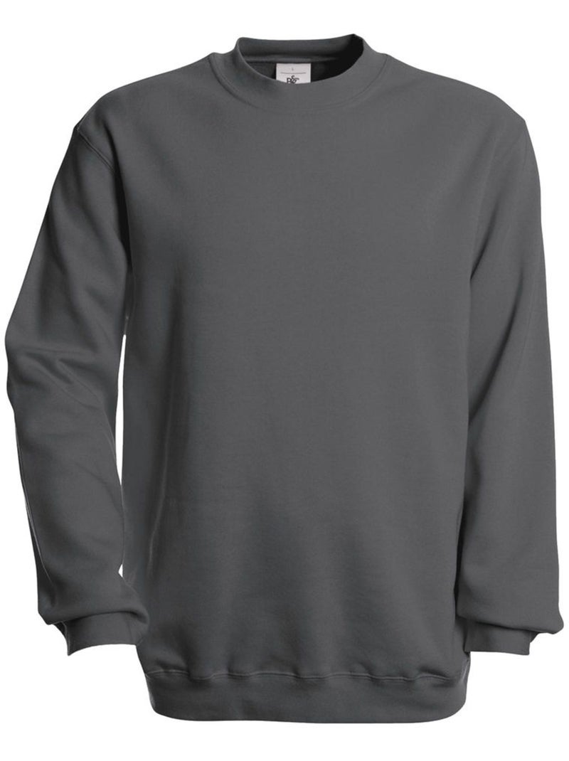 Sweat-shirt à col ras du cou unisex set in modern cut - b and c Gris métalique - Kiabi