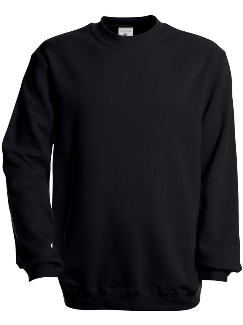 Sweat-shirt à col ras du cou unisex set in modern cut - b and c Noir - Kiabi