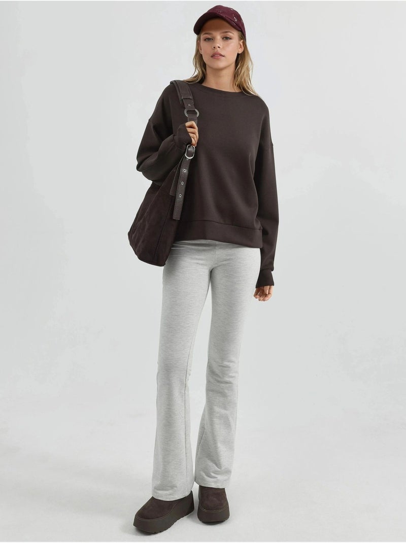 Sweat-shirt à col rond coupe décontractée busem Marron foncé - Kiabi