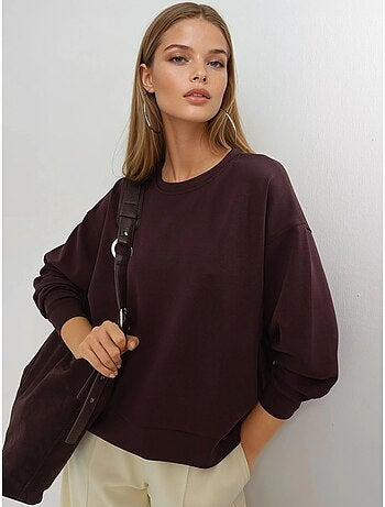 Sweat-shirt à col rond coupe décontractée busem