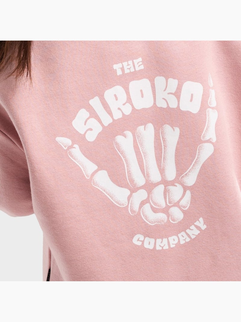 Sweat-shirt à col rond fille lifestyle enfants cheer-g Rose - Kiabi