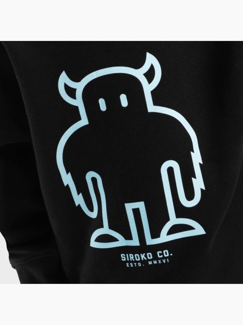 Sweat-shirt à col rond fille lifestyle enfants furry-g Noir - Kiabi