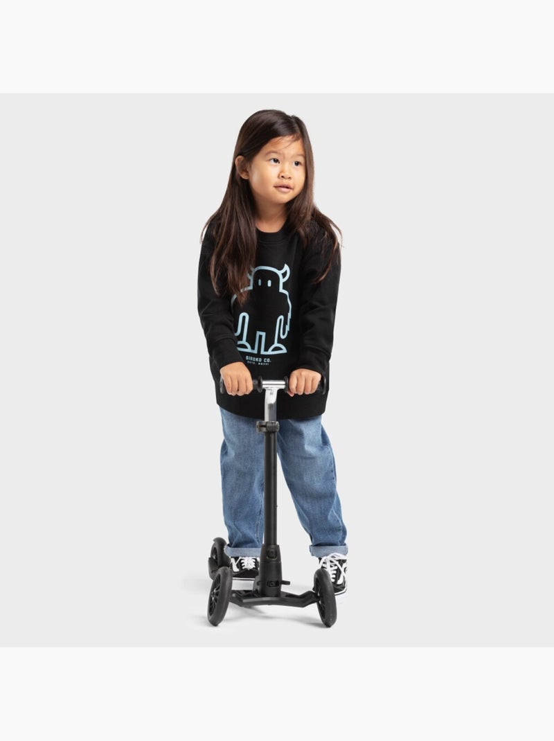 Sweat-shirt à col rond fille lifestyle enfants furry-g Noir - Kiabi