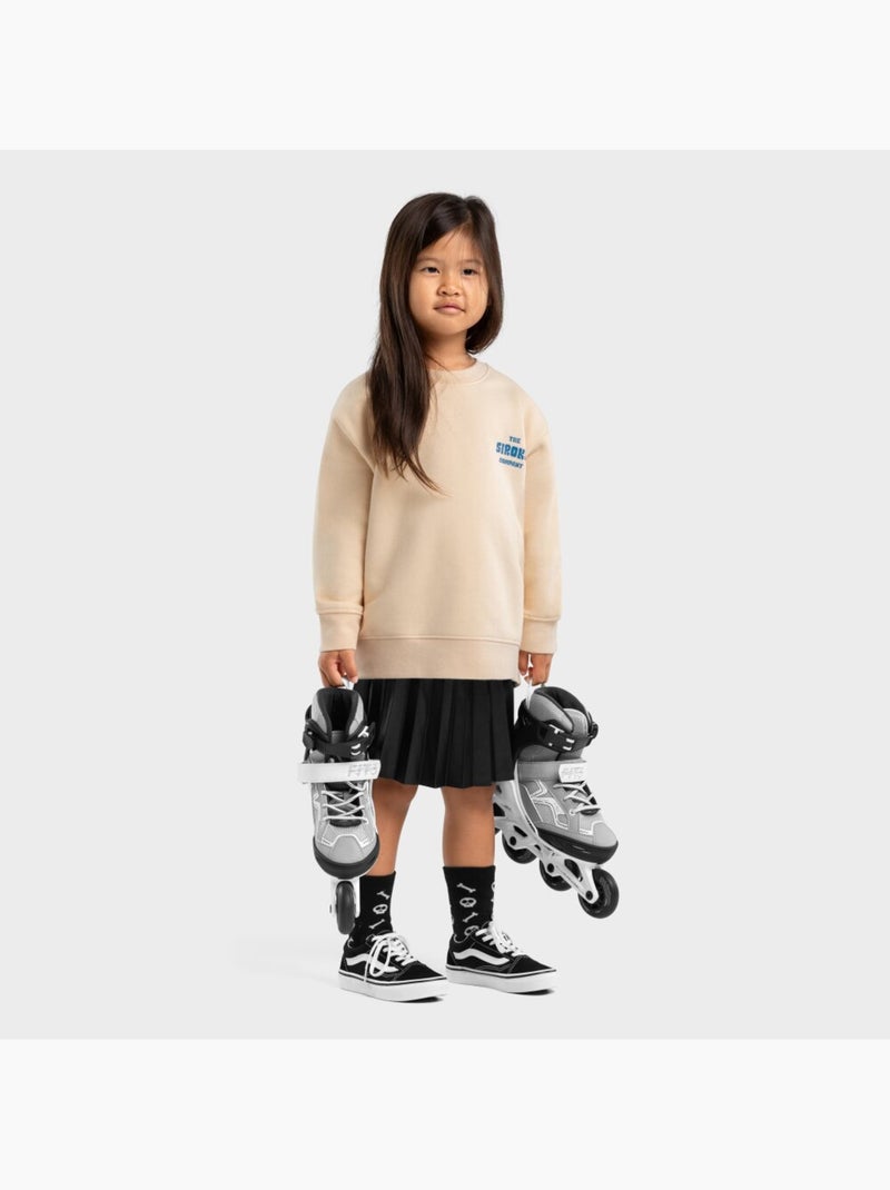 Sweat-shirt à col rond fille lifestyle enfants gang-g Beige - Kiabi