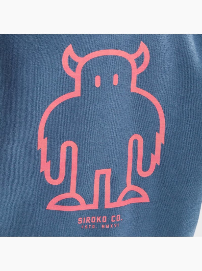 Sweat-shirt à col rond fille lifestyle enfants glob-g Bleu - Kiabi
