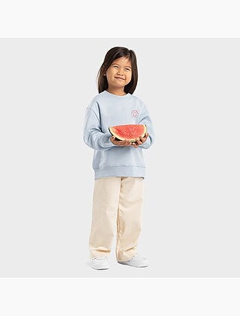 Sweat-shirt à col rond fille lifestyle enfants gummy-g
