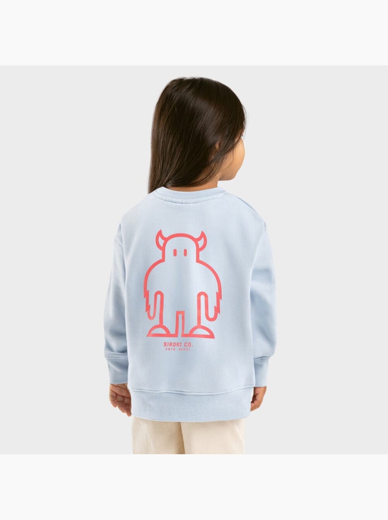 Sweat-shirt à col rond fille lifestyle enfants gummy-g Bleu - Kiabi