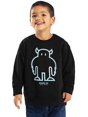 Sweat-shirt à col rond garçon lifestyle enfants furry