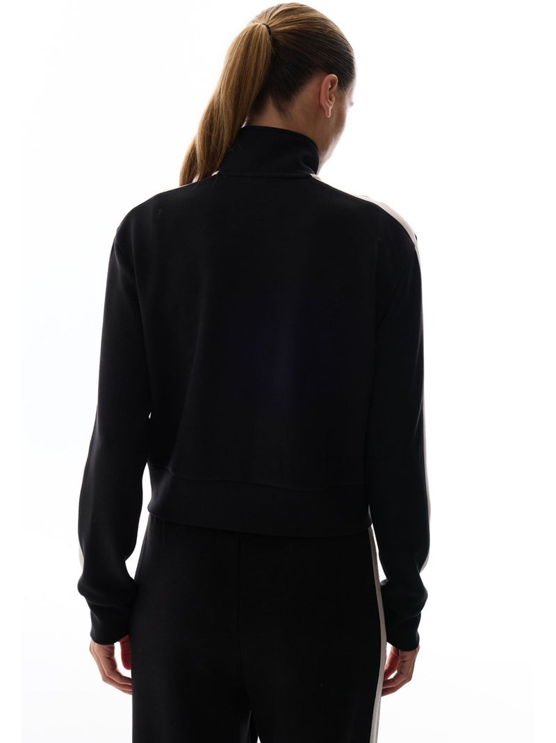 Sweat-shirt à détail rayé silky touch penti Multicolore - Kiabi