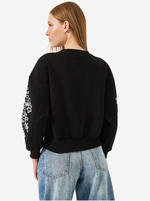 Sweat-shirt à manches brodées lucci - Kiabi Sweat-shirt à manches brodées lucci - Kiabi
