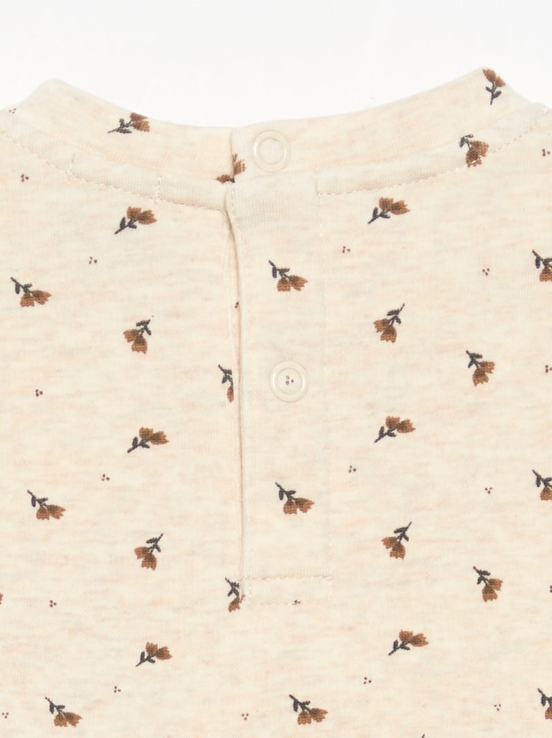 Sweat-shirt à manches longues Beige - Kiabi