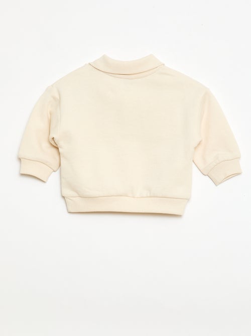 Sweat-shirt à manches longues col polo - Kiabi