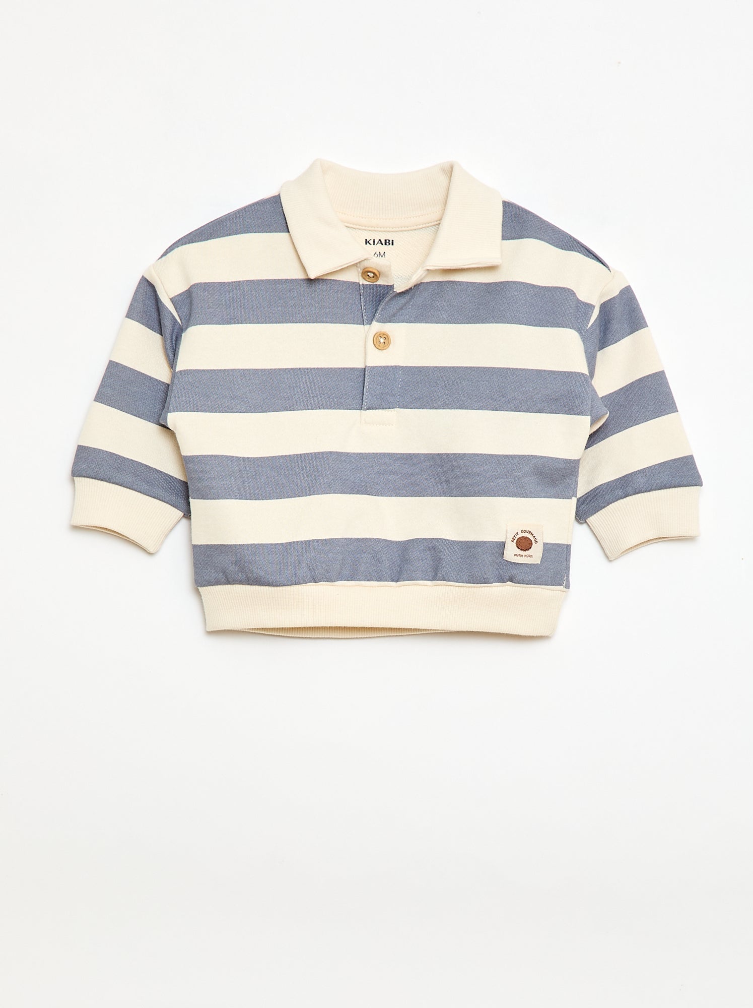 Sweat-shirt à manches longues col polo