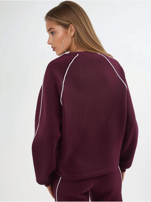 Sweat-shirt à manches longues et col rond coupe décontractée busem - Kiabi Sweat-shirt à manches longues et col rond coupe décontractée busem - Kiabi