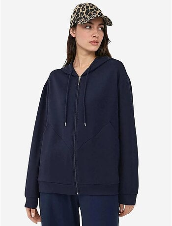 Sweat-shirt à manches longues et col zippé à motifs hiccup