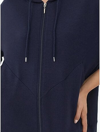 Sweat-shirt à manches longues et col zippé à motifs hiccup