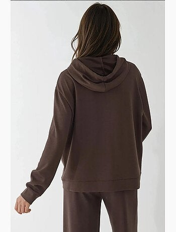 Sweat-shirt à manches longues et col zippé à motifs hiccup