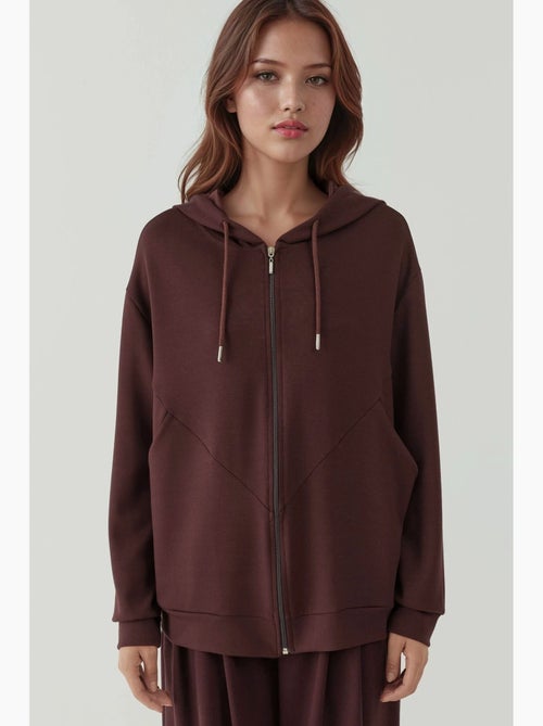 Sweat-shirt à manches longues et col zippé à motifs hiccup - Kiabi Sweat-shirt à manches longues et col zippé à motifs hiccup - Kiabi