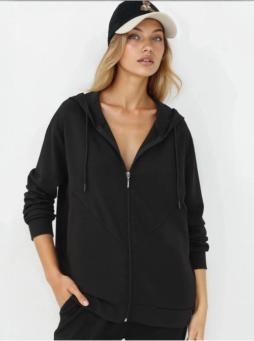 Sweat-shirt à manches longues et col zippé à motifs hiccup - Kiabi Sweat-shirt à manches longues et col zippé à motifs hiccup - Kiabi