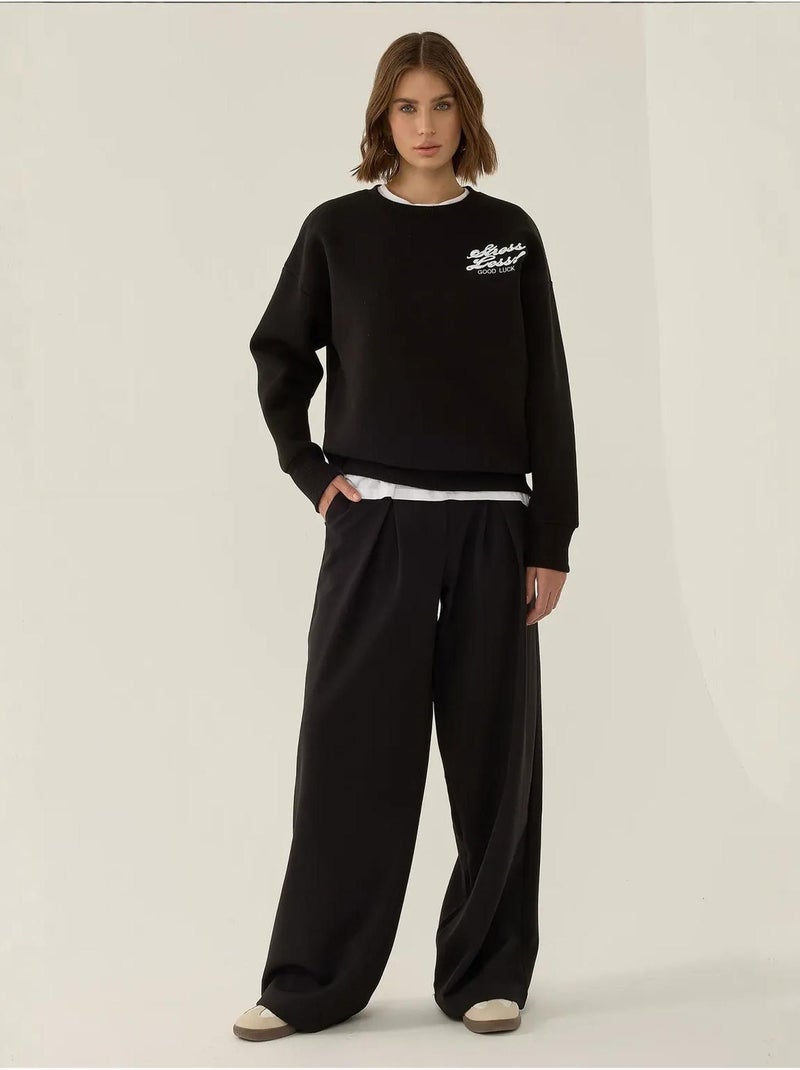 Sweat-shirt à slogan Comfort Fit Noir - Kiabi