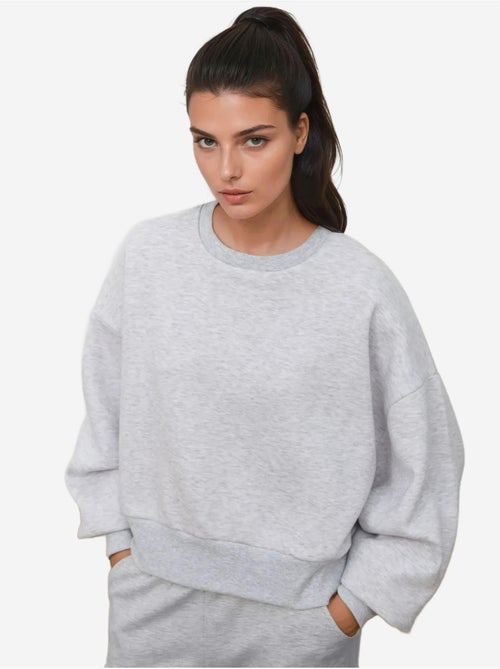 Sweat-shirt ample en tricot à col ras du cou - Kiabi Sweat-shirt ample en tricot à col ras du cou - Kiabi