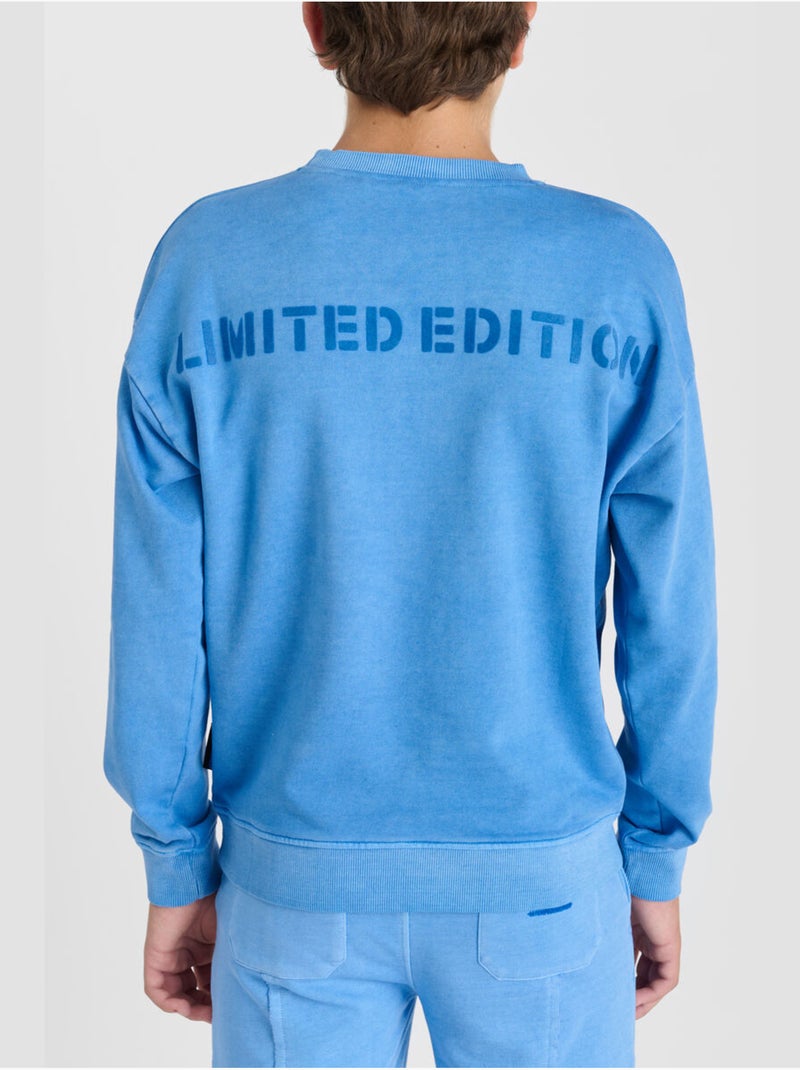 Sweat-shirt andibo 'le temps des cerises' Bleu - Kiabi