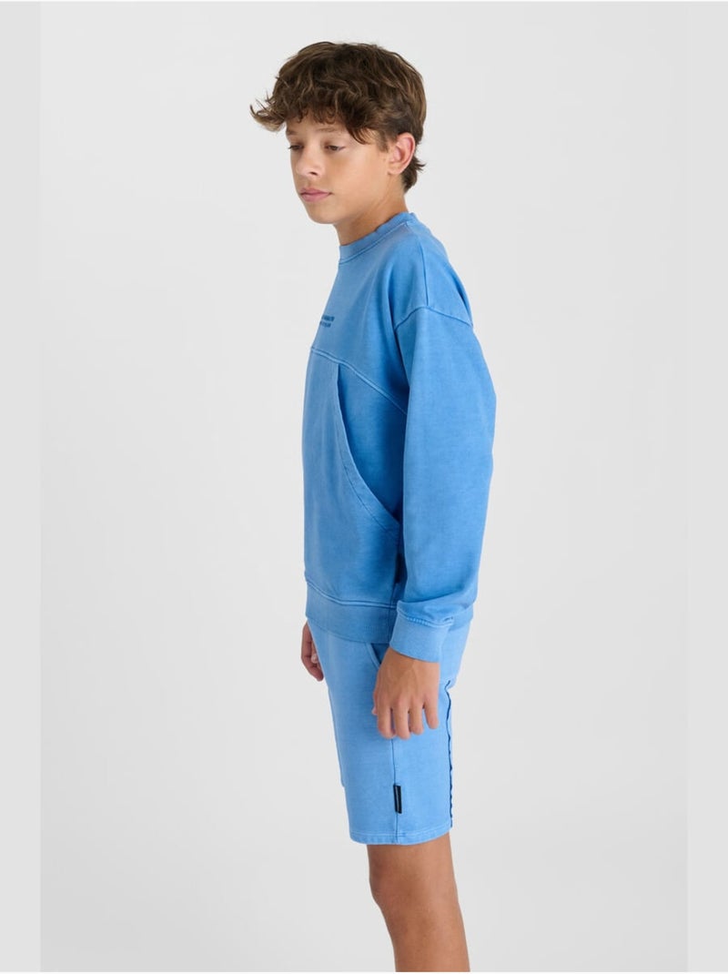 Sweat-shirt andibo 'le temps des cerises' Bleu - Kiabi