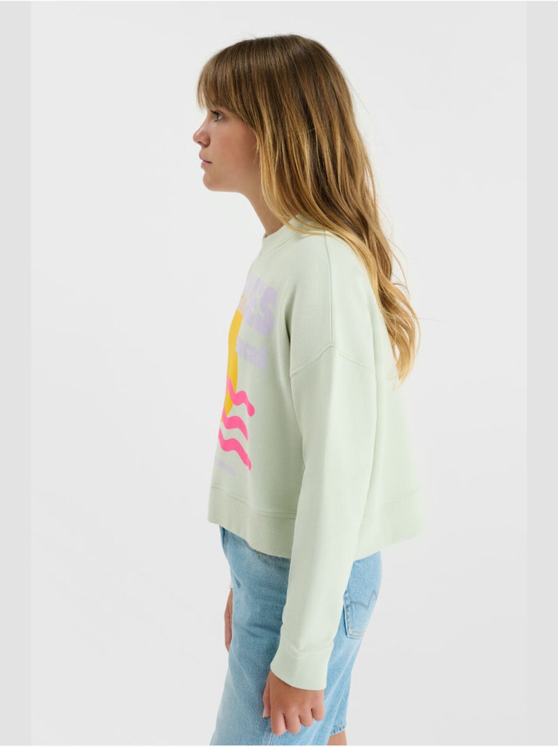 Sweat-Shirt ASTAGI 'Le Temps Des Cerises' Vert - Kiabi