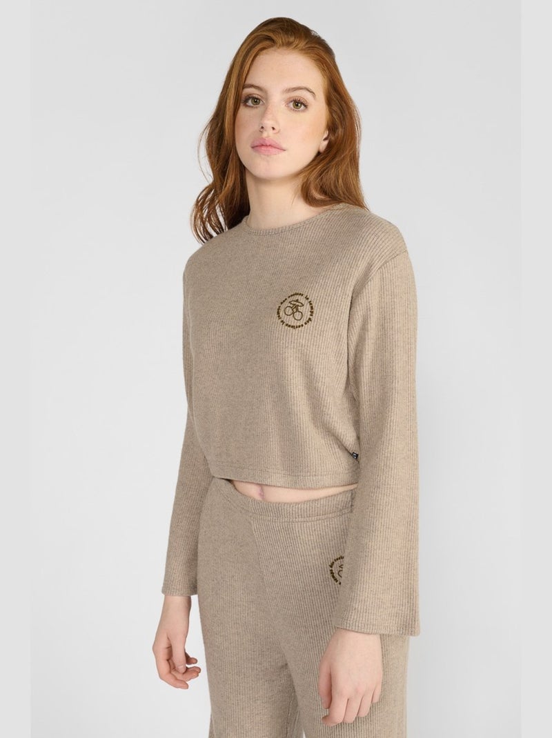 Sweat-Shirt AUREGI 'Le Temps Des Cerises' Marron - Kiabi