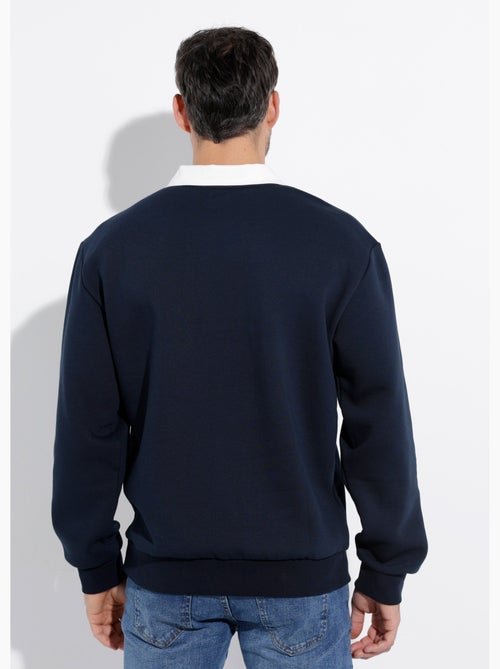Sweat shirt avec col polo contrasté - AFIBEL - Kiabi
