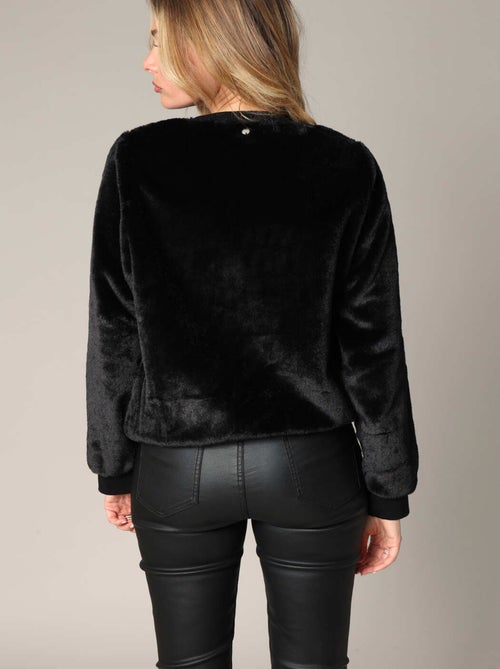 Sweat-shirt avec inscription LOVERS en relief en imprimé léopard 'Deeluxe' - Kiabi