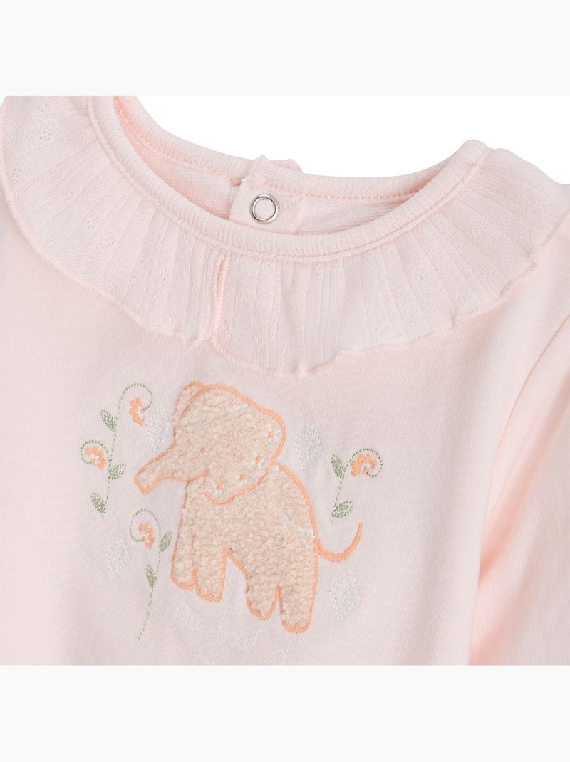 Sweat-shirt bébé Badian Rose - Kiabi