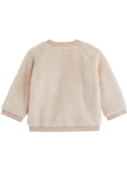 Sweat-shirt bébé en fausse fourrure doucette - Kiabi