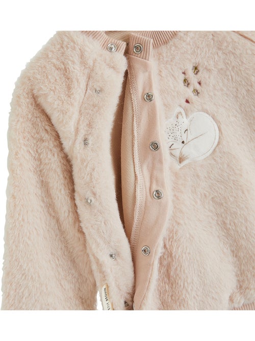 Sweat-shirt bébé en fausse fourrure doucette - Kiabi
