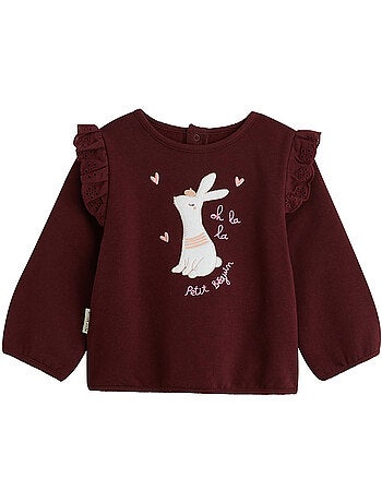 Sweat-shirt bébé en molleton aimée