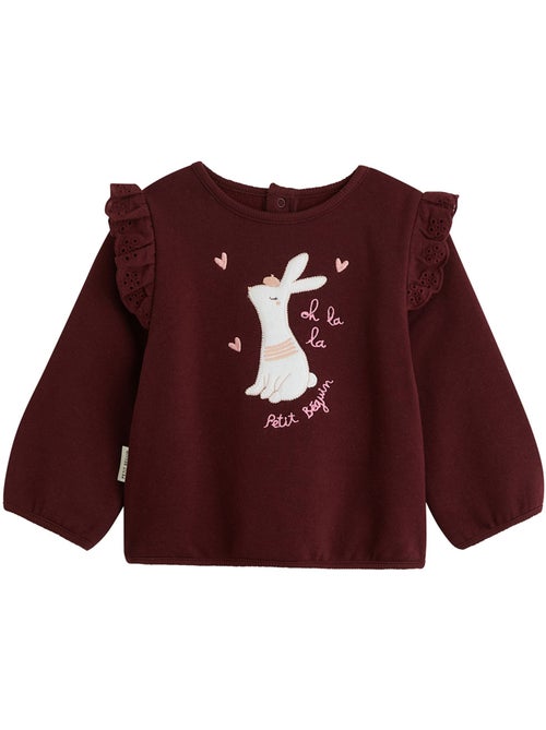 Sweat-shirt bébé en molleton aimée - Kiabi