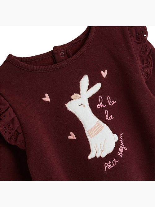 Sweat-shirt bébé en molleton aimée - Kiabi