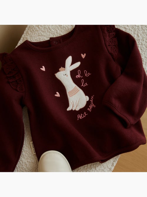 Sweat-shirt bébé en molleton aimée - Kiabi