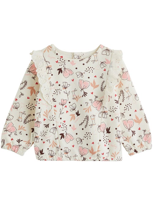 Sweat-shirt bébé en molleton aimée - Kiabi