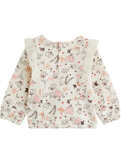 Sweat-shirt bébé en molleton aimée - Kiabi