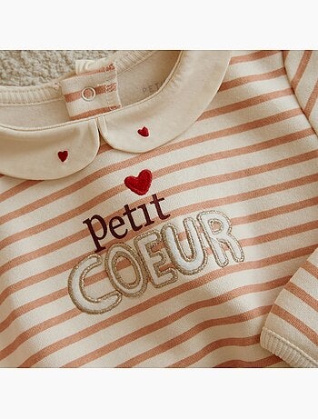 Sweat-shirt bébé en molleton aimée