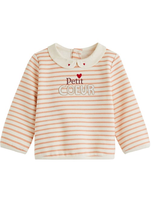 Sweat-shirt bébé en molleton aimée - Kiabi Sweat-shirt bébé en molleton aimée - Kiabi