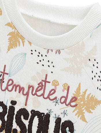 Sweat-shirt bébé en molleton Bloom