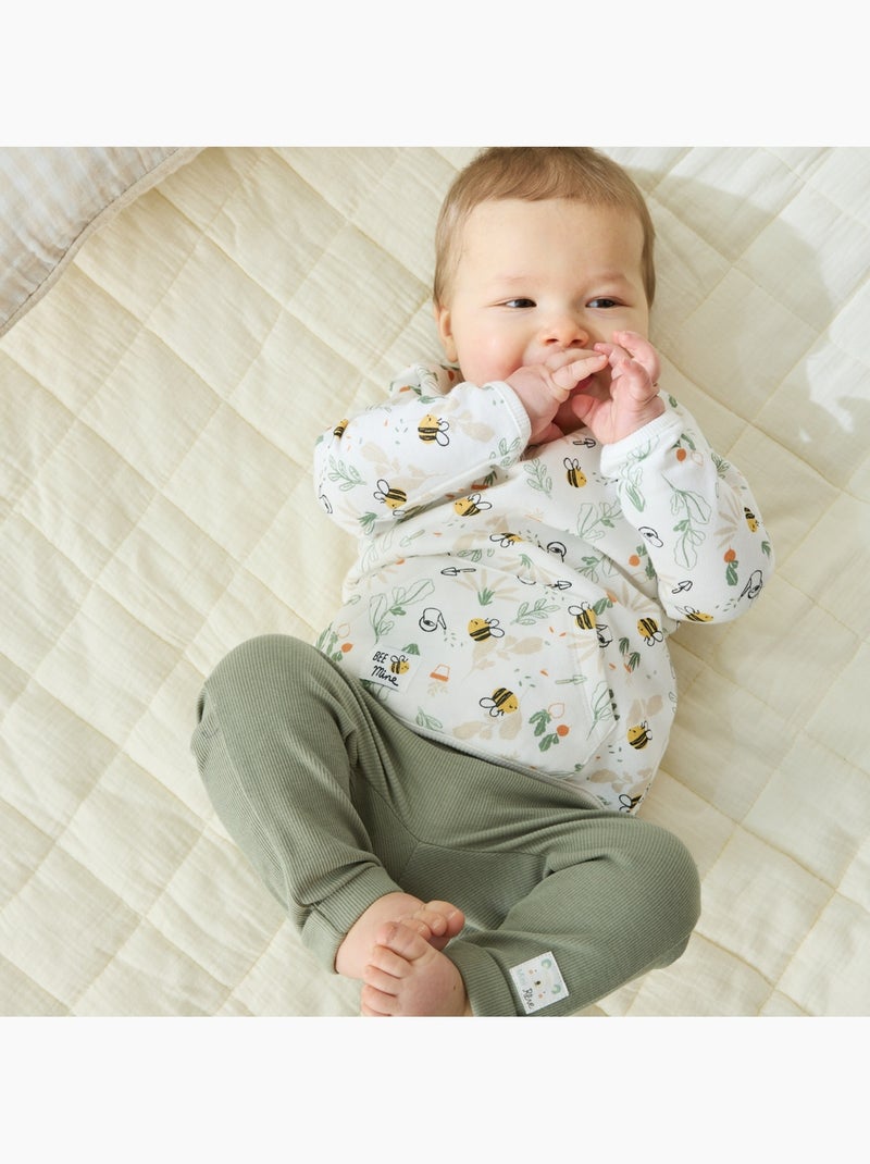 Sweat-shirt bébé en molleton Eden Beige - Kiabi
