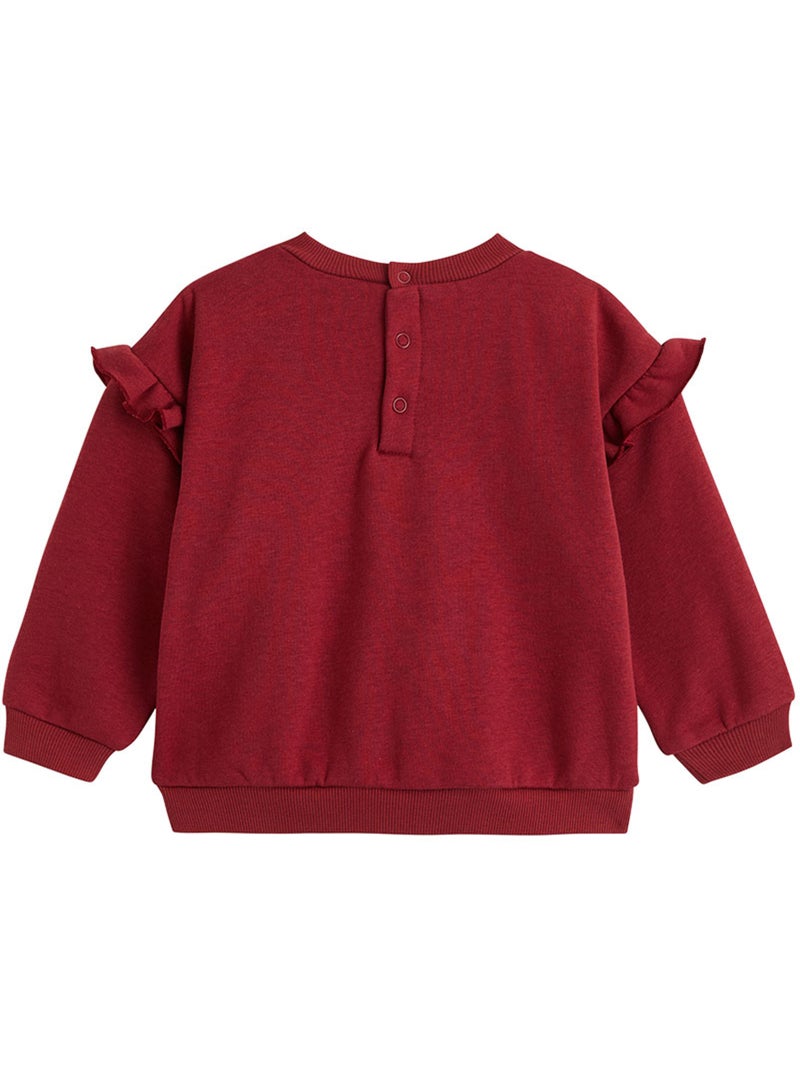 Sweat-shirt bébé en molleton harmony Rose - Kiabi