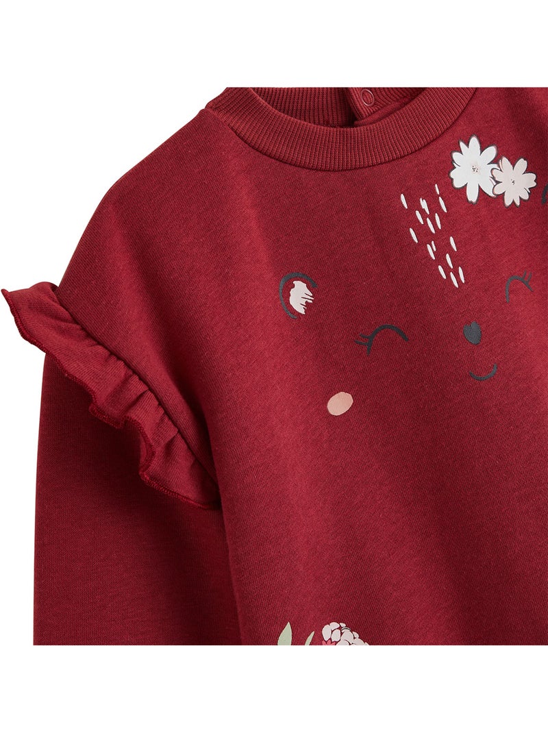 Sweat-shirt bébé en molleton harmony Rose - Kiabi