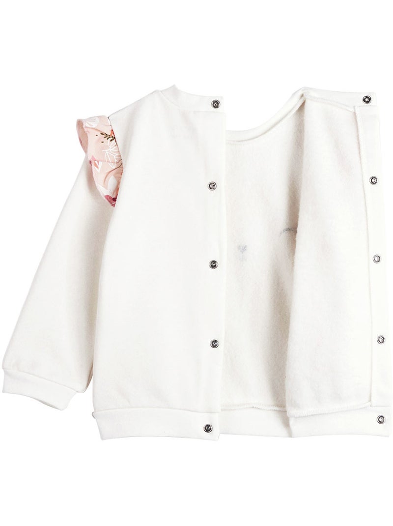 Pantalon bébé fille maille froissée - écru, Bébé Pantalon bébé fille maille froissée - écru, Bébé